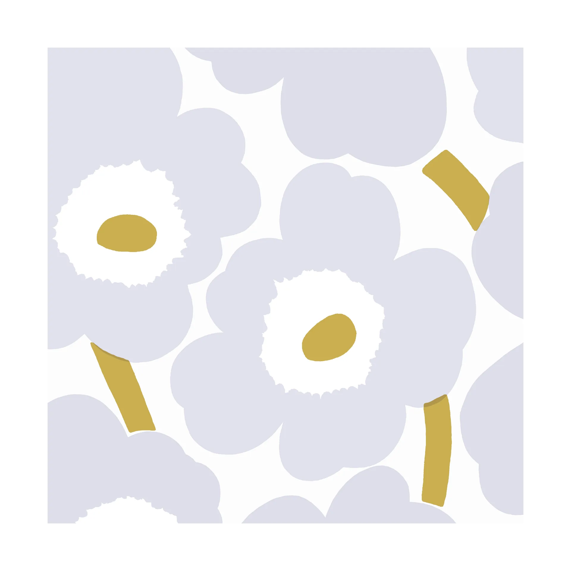 Serviettes Unikko 33x33 cm, Lot de 21, Grey Marimekko