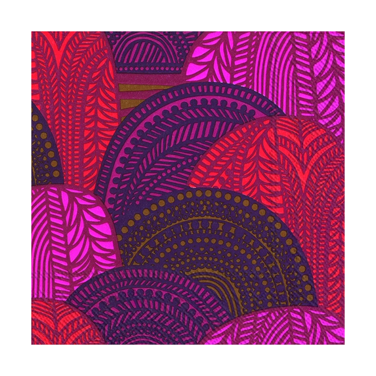 Serviettes Vuorilaakso 33x33 cm, Lot de 20, Rouge Marimekko