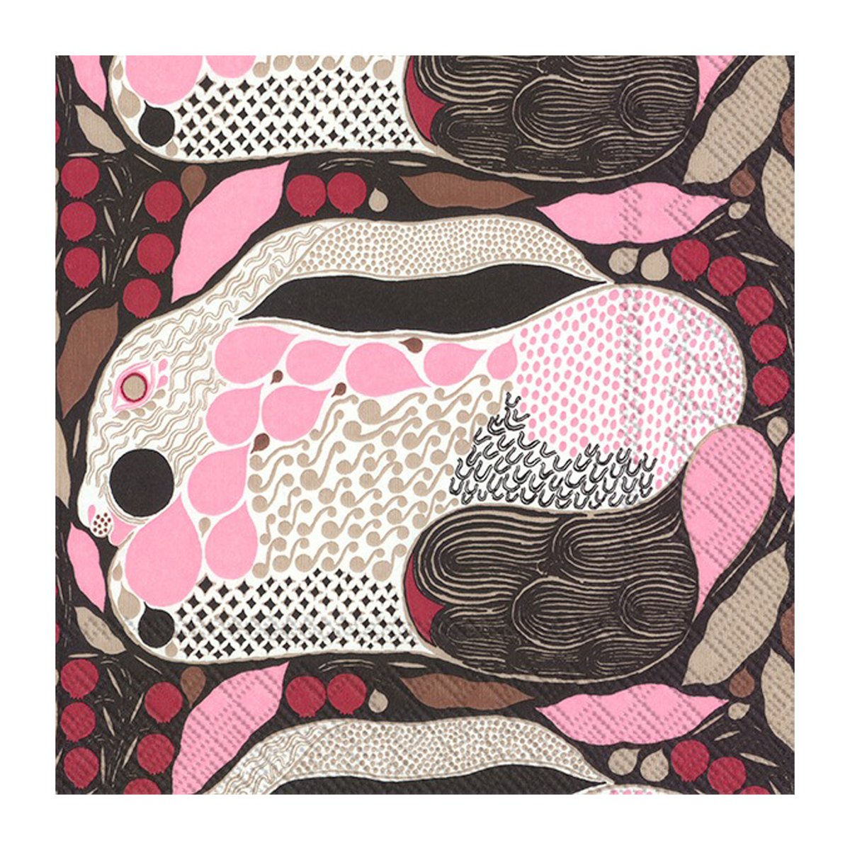 Marimekko Set de 20 serviettes Rusakko 33x33 cm Blue