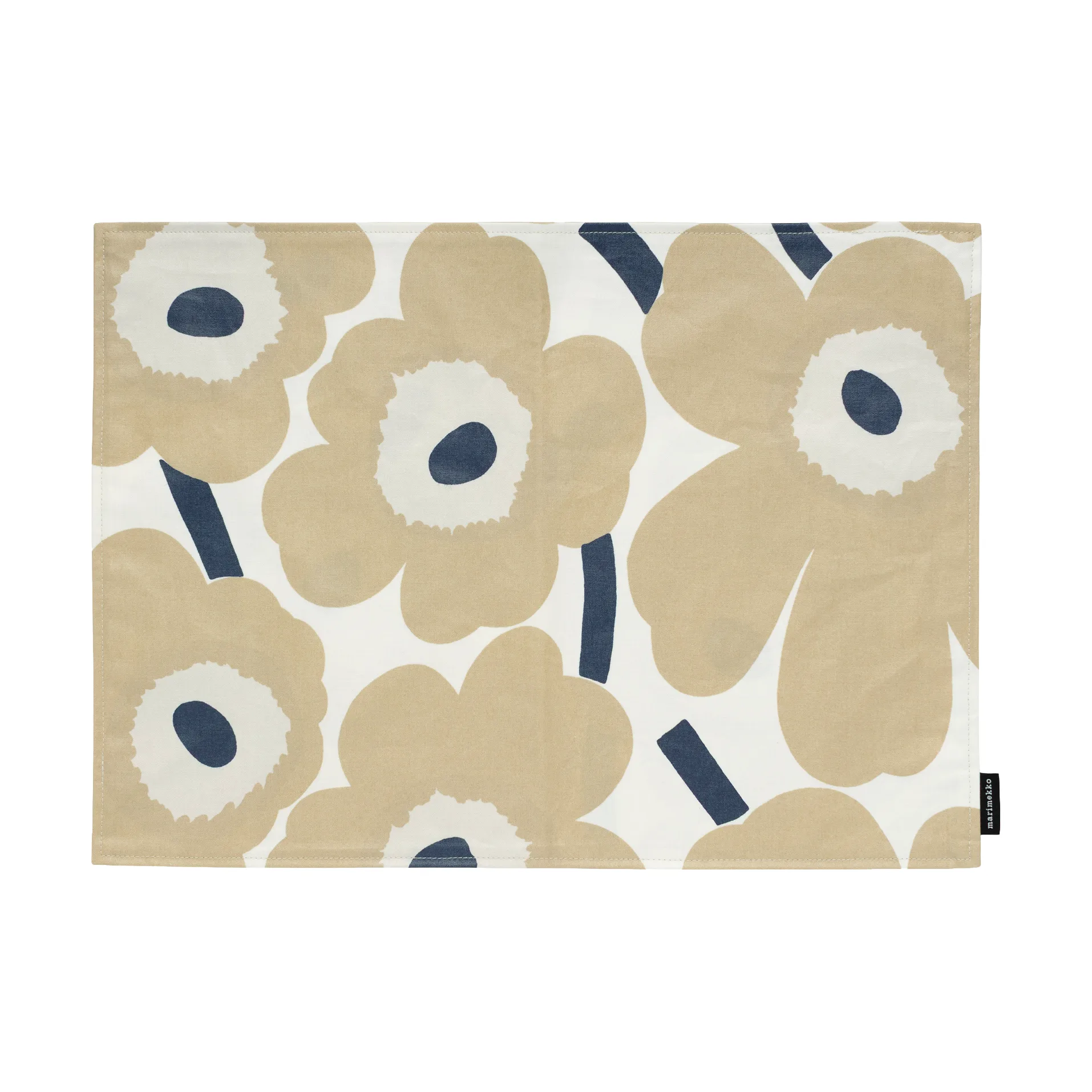 Set de dessous de plat Pieni Unikko en acrylique, Off white-beige-dark blue Marimekko