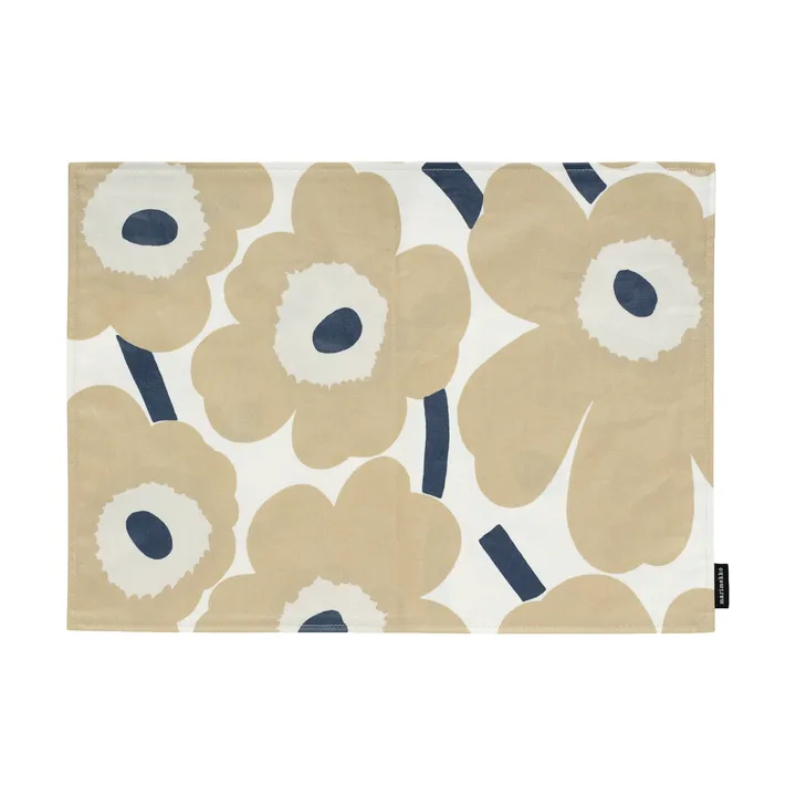 Set de dessous de plat Pieni Unikko en acrylique - Off white-beige-dark blue - Marimekko
