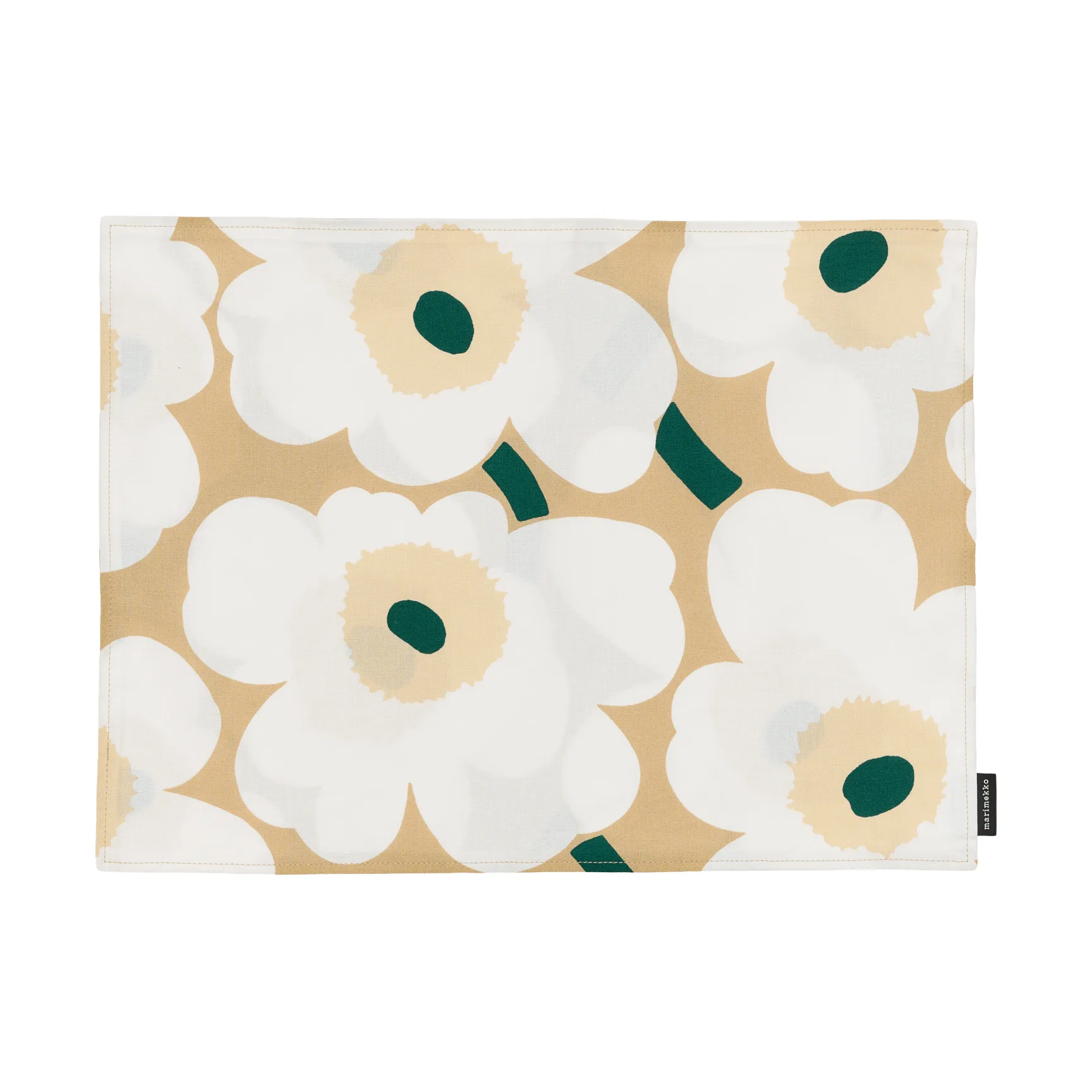 Set de dessous de plat Pieni Unikko en acrylique, Sand-white-hay-emerald Marimekko
