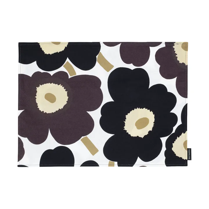 Set de dessous de plat Pieni Unikko en acrylique - White-dark grey-beige - Marimekko