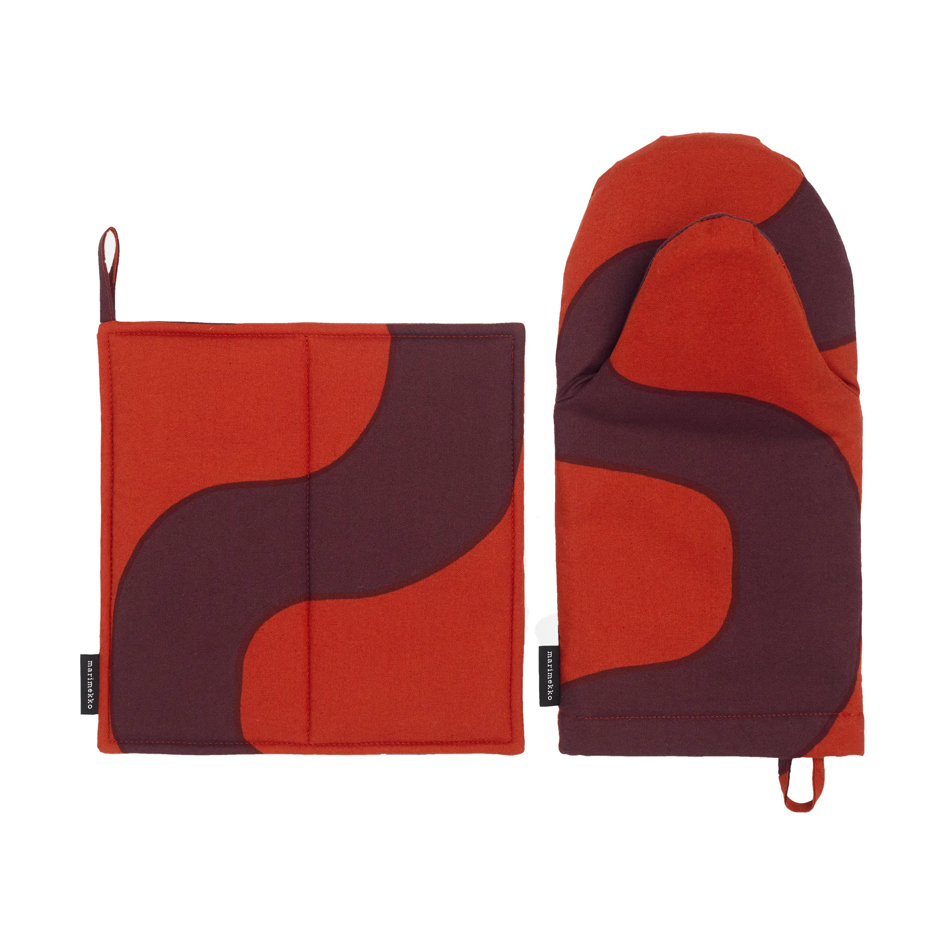 Set de manique et dessous de plat Seireeni, 2 pièces, Red-burgundy Marimekko