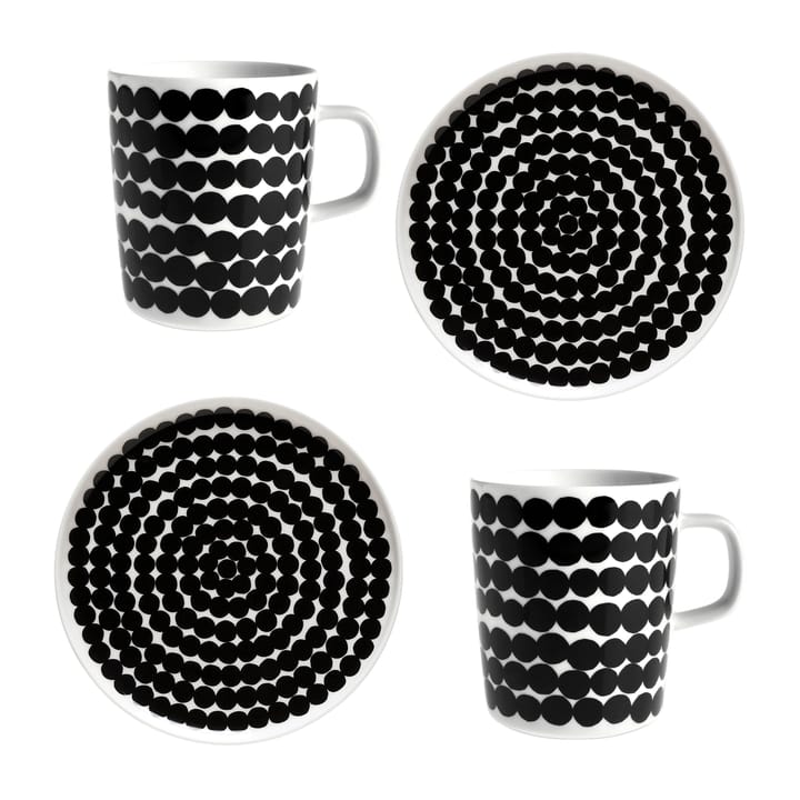 Set de petit-déjeuner Räsymatto - Blanc-noir - Marimekko