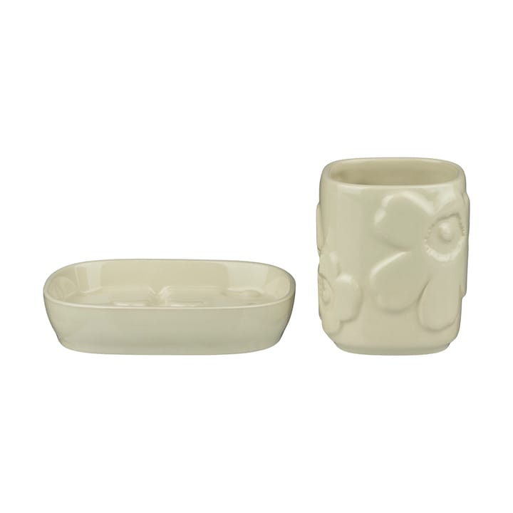 Set de salle de bain Unikko 2 pièces - Beige - Marimekko