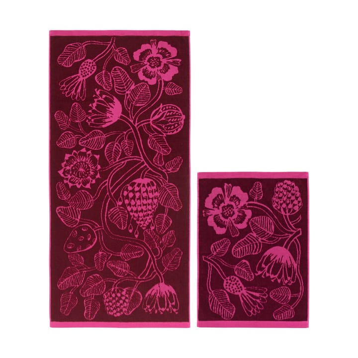 Set de serviettes Tiara 2 pièces - Bordeaux-rose - Marimekko