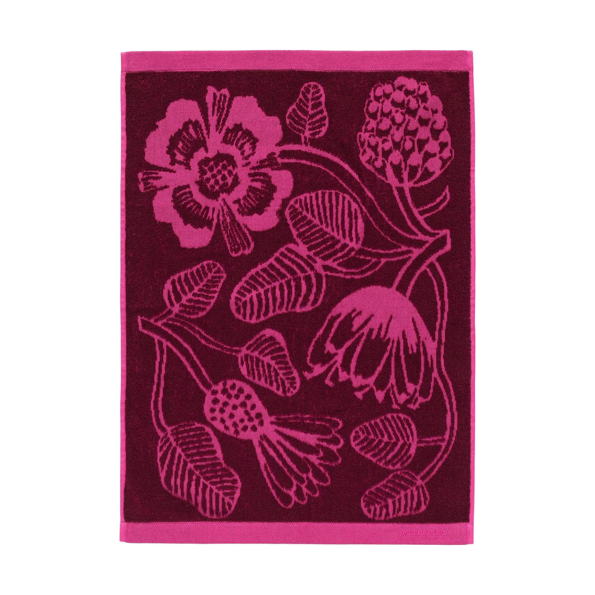 Set de serviettes Tiara 2 pièces, Bordeaux-rose Marimekko
