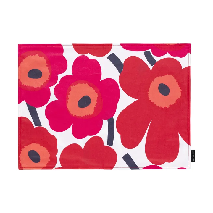 Set de table en acrylique Pieni Unikko - White-red - Marimekko