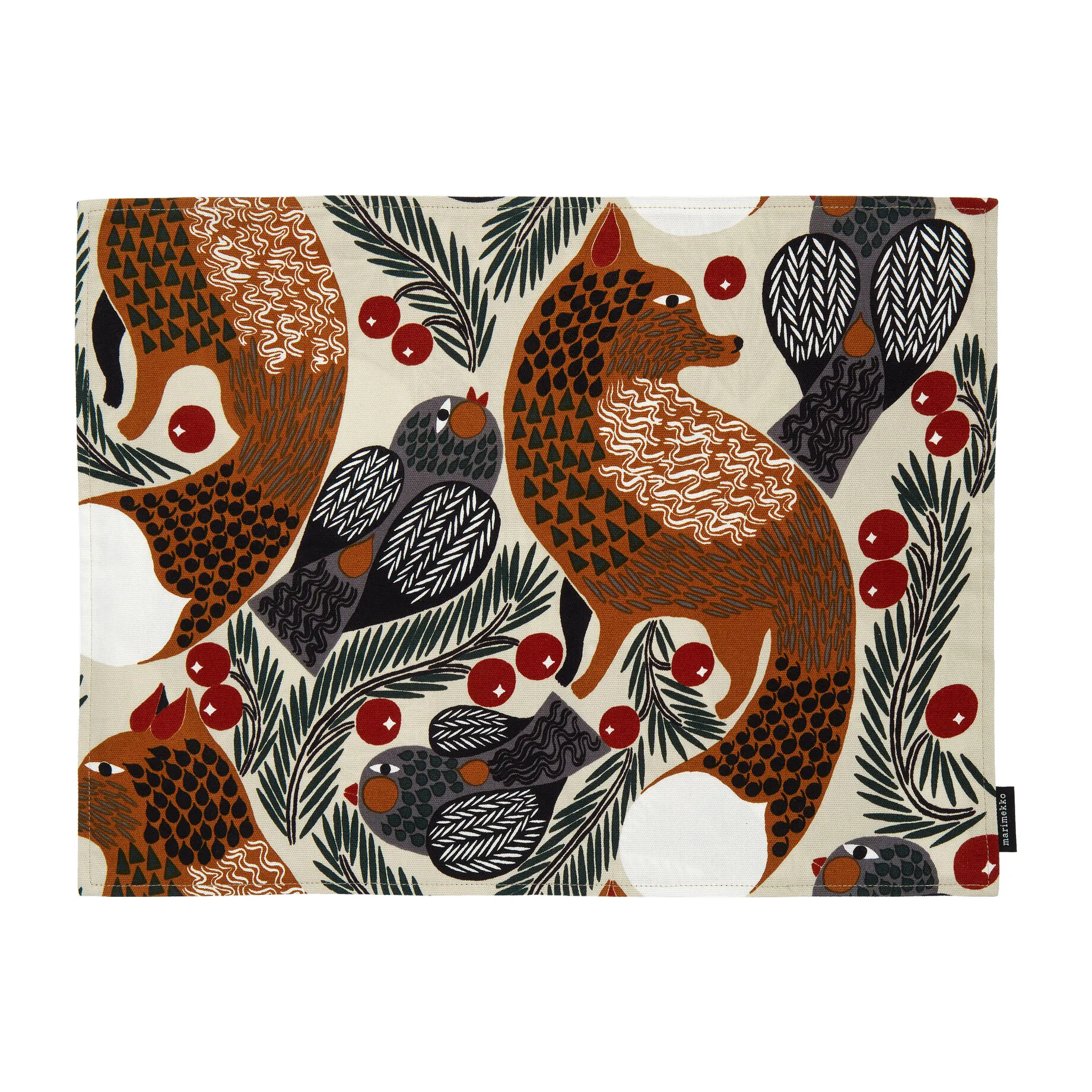Set de table Pieni Ketunmarja 31x42 cm, Beige-marron-gris Marimekko