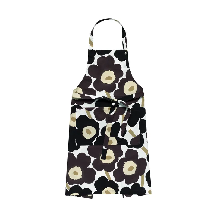 Tablier Pieni Unikko - White-dark grey-beige - Marimekko