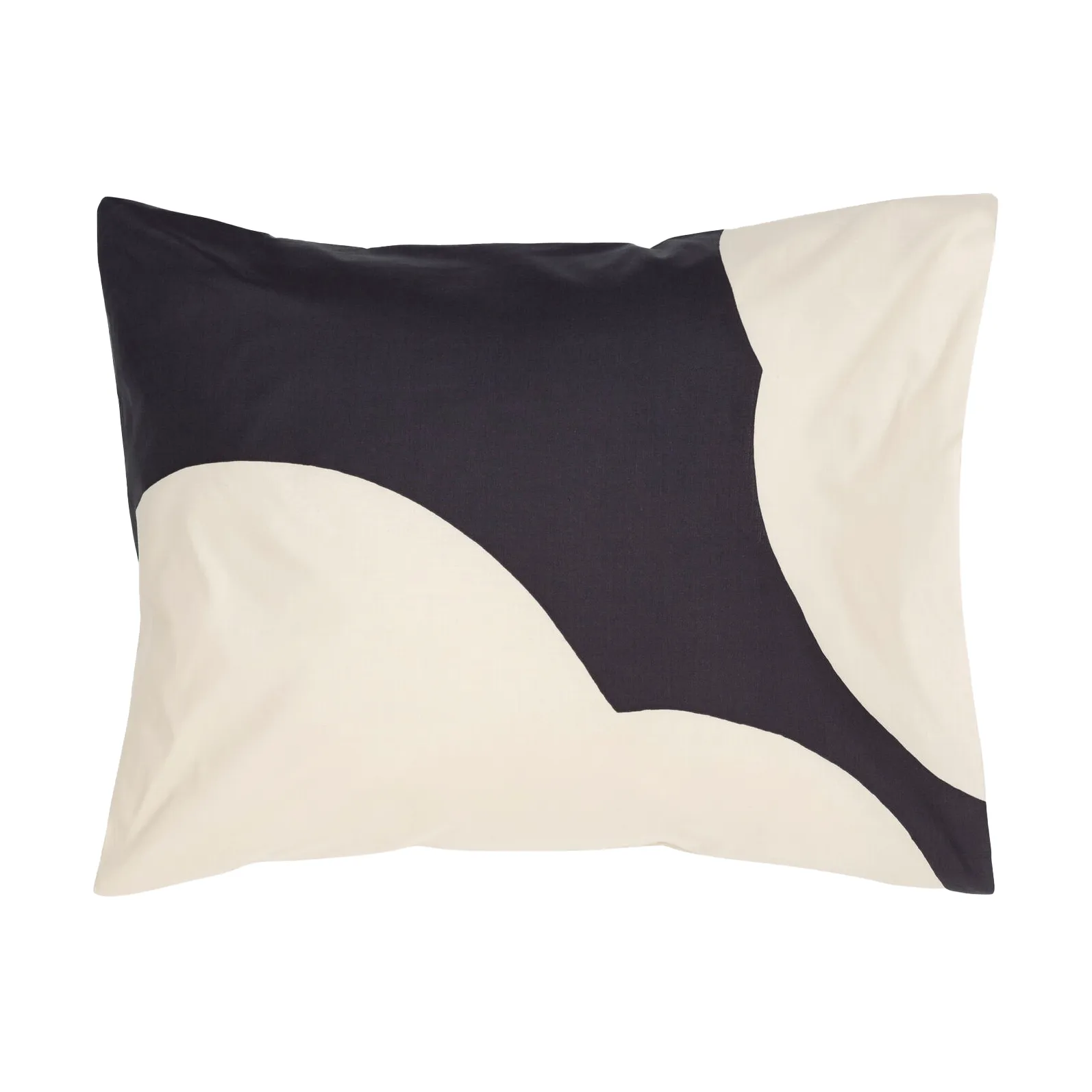 Taie d'oreiller Iso Unikko 50x60 cm, Off white-charcoal Marimekko