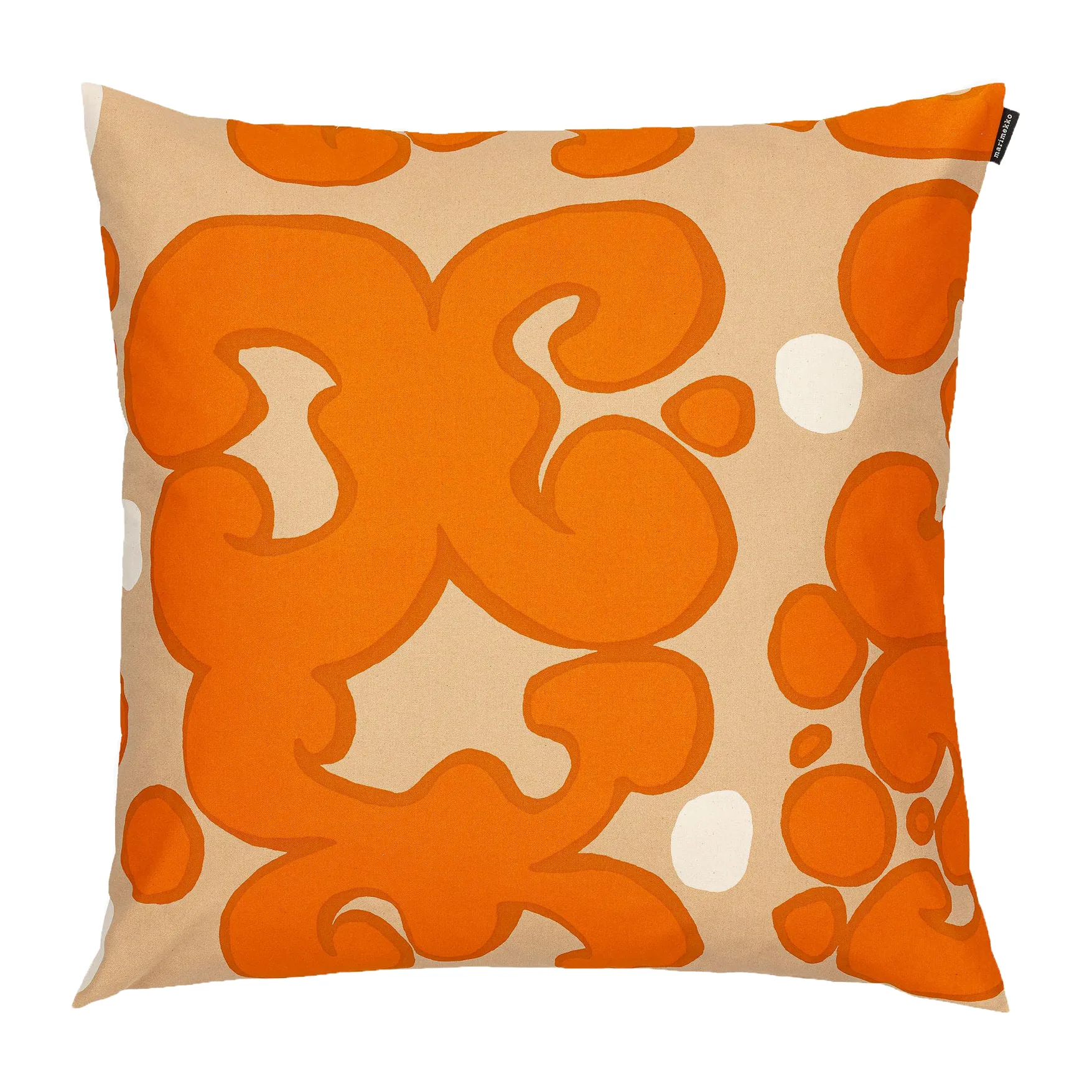 Taie Keidas 50x50 cm, Beige-orange-blanc Marimekko