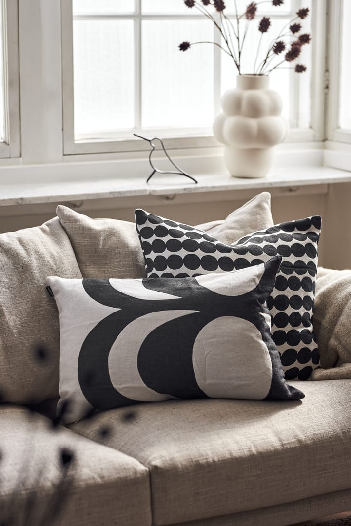 Taie Räsymatto 50 x 50 cm, Blanc-noir Marimekko