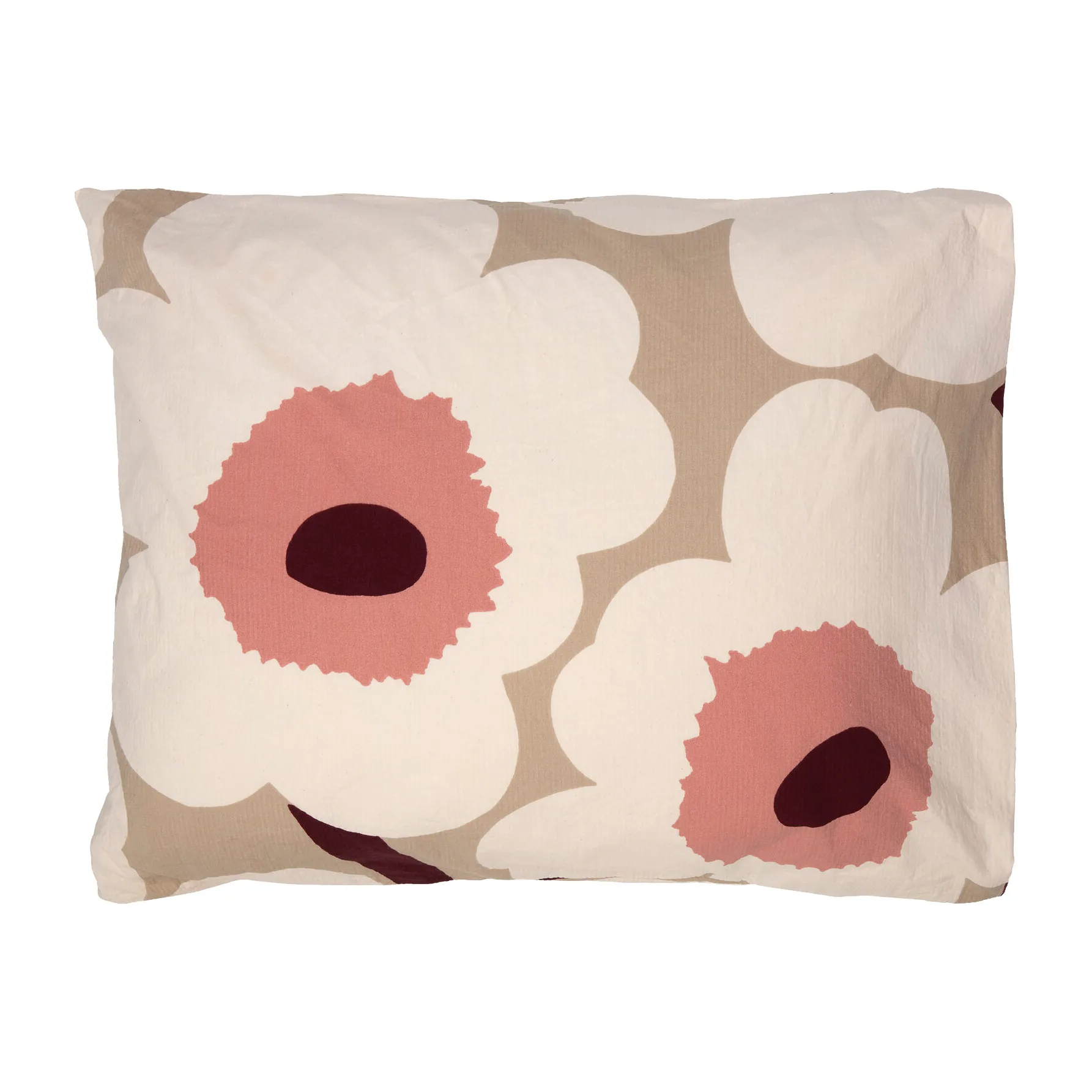 Taie Unikko 50x60 cm, beige, cotton, rose Marimekko