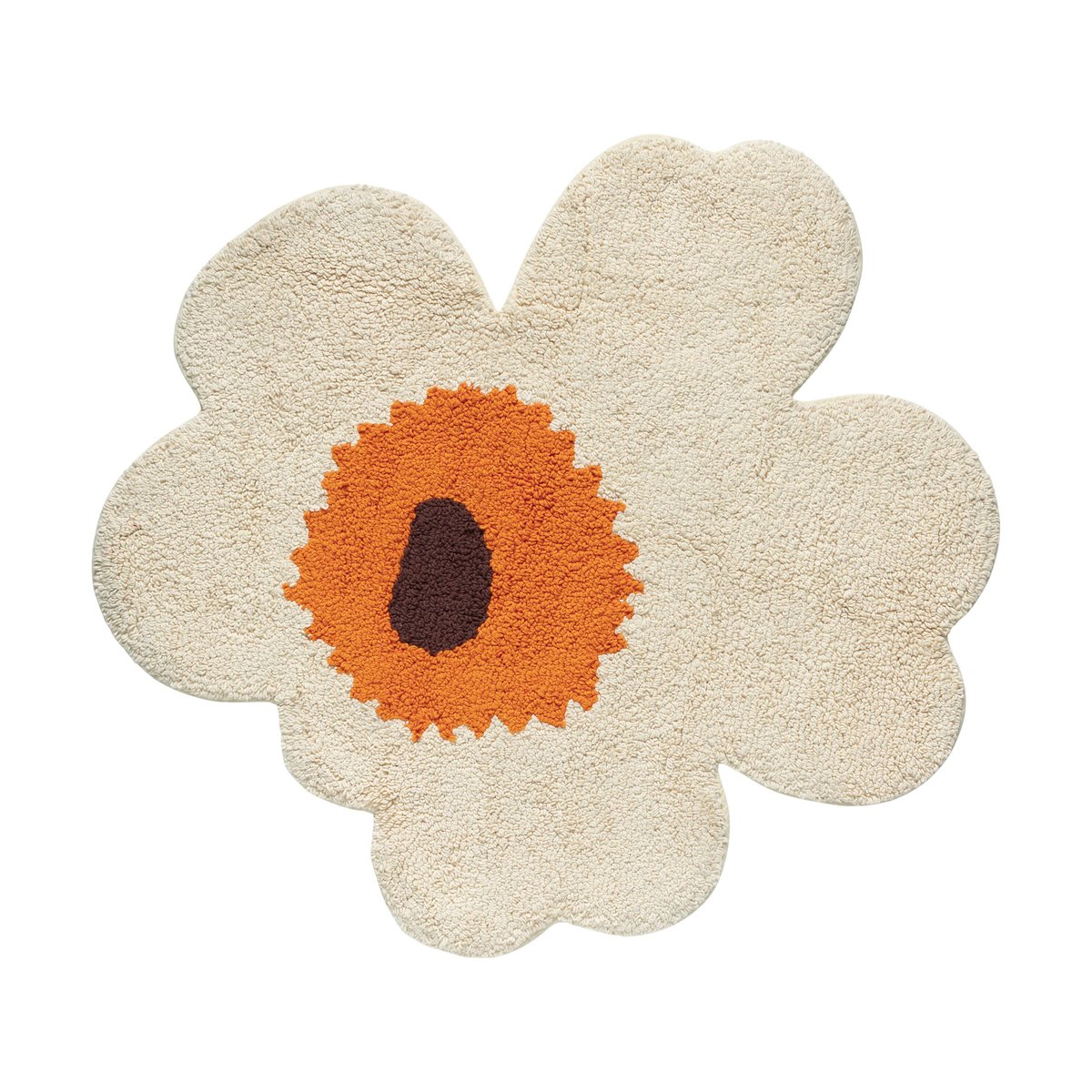 Marimekko Tapis de bain Unikko 73x74 cm Beige | Design Scandinave | Tapis de bain | Beige