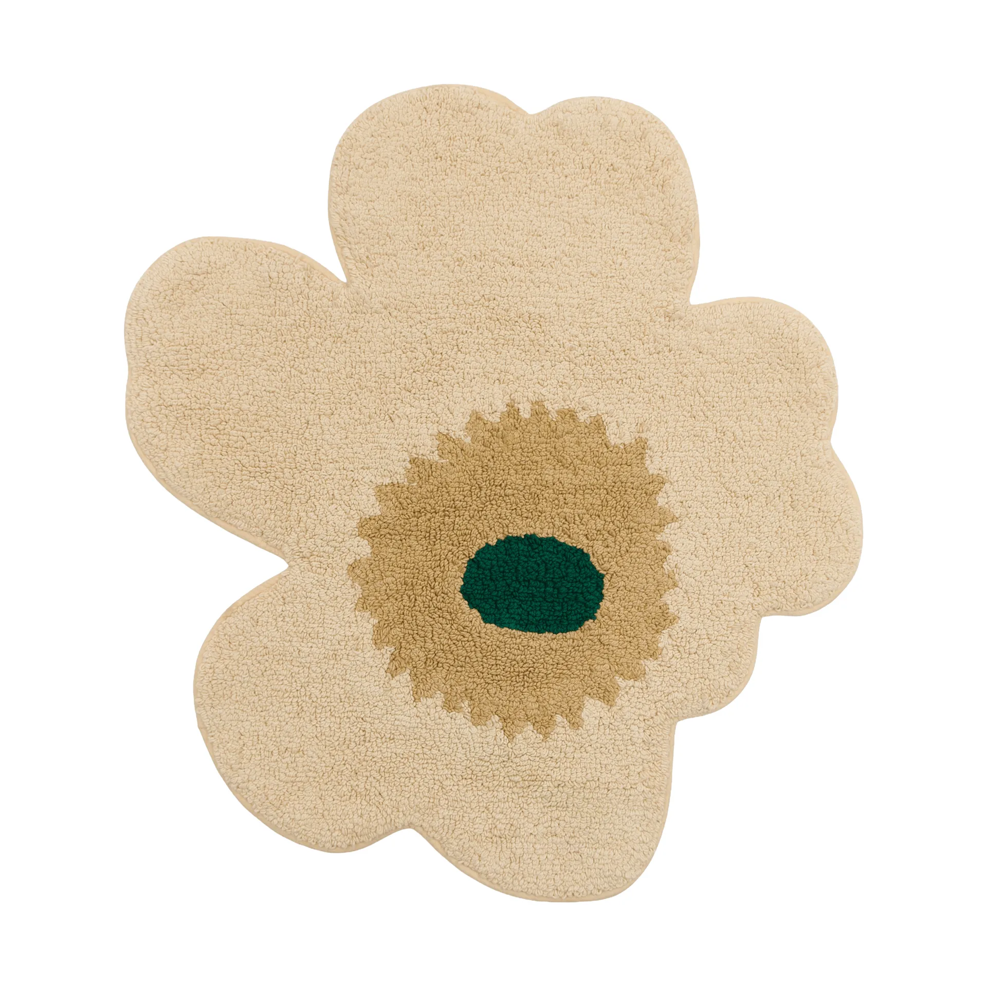 Tapis de bain Unikko 73x74 cm, Hay-sable-emerald Marimekko