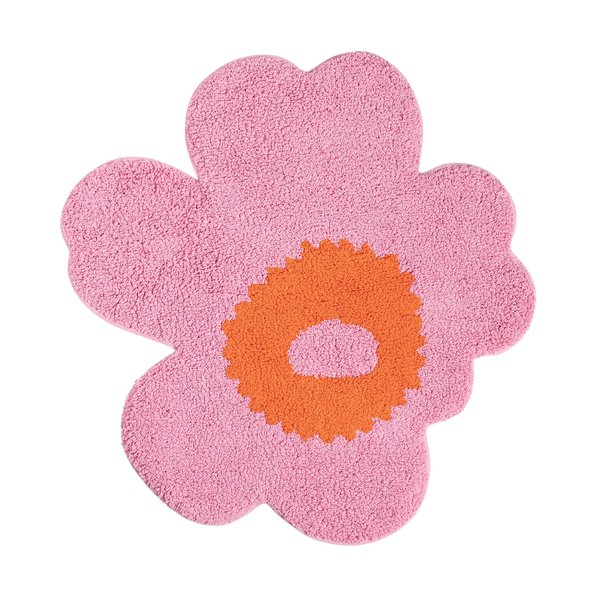 Tapis de bain Unikko 73x74 cm, Pink-orange Marimekko
