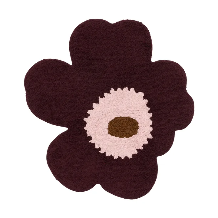 Tapis de bain Unikko 73x74 cm - Prune-rose-caramel - Marimekko