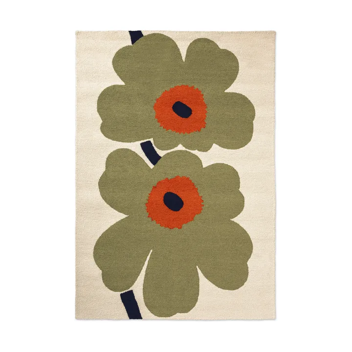 Tapis d’extérieur Unikko anniversary - Dusty green, 160x230 cm - Marimekko