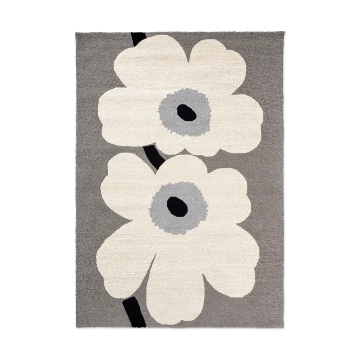Tapis d’extérieur Unikko anniversary - Grey, 160x230 cm - Marimekko