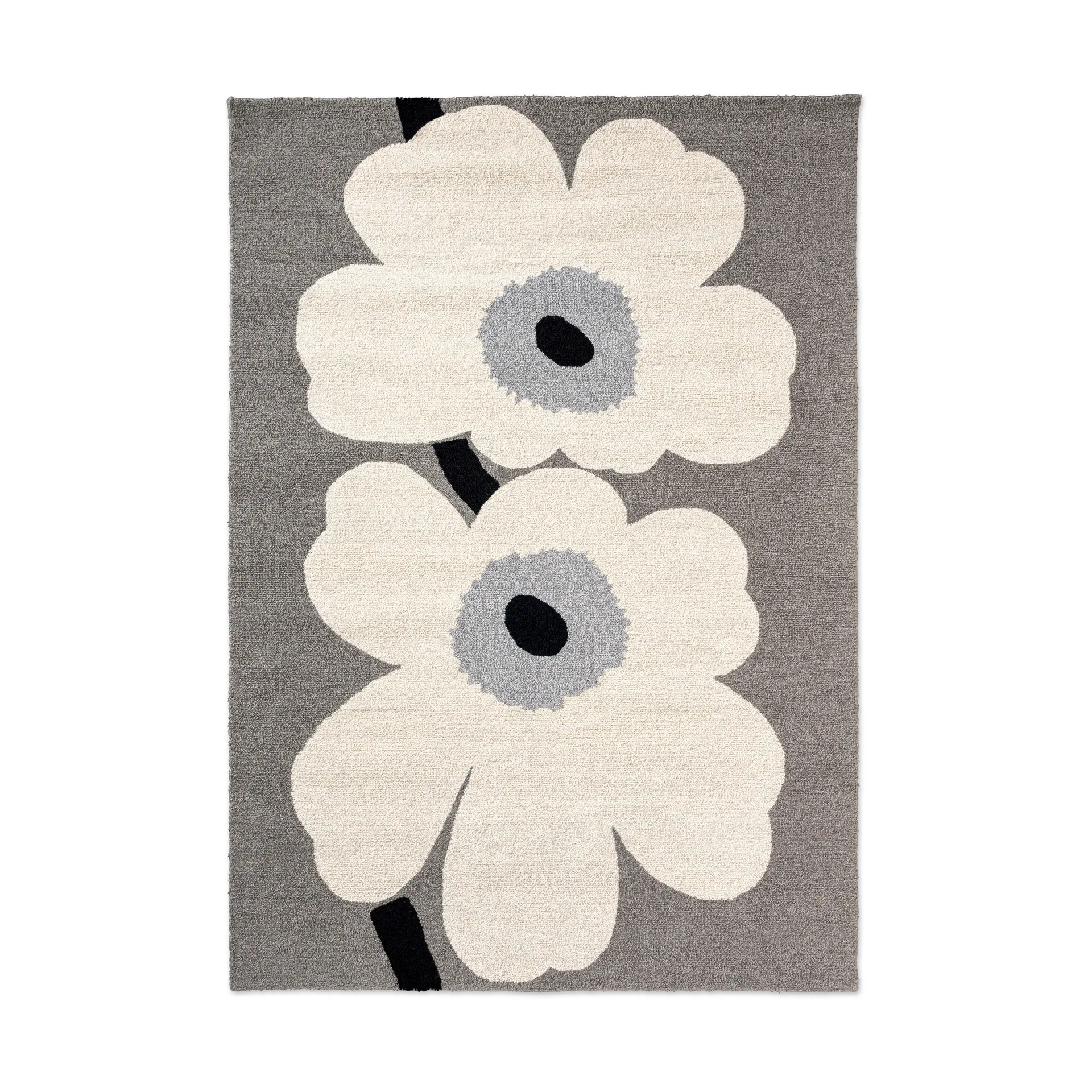 Tapis d’extérieur Unikko anniversary, Grey, 250x350 cm Marimekko