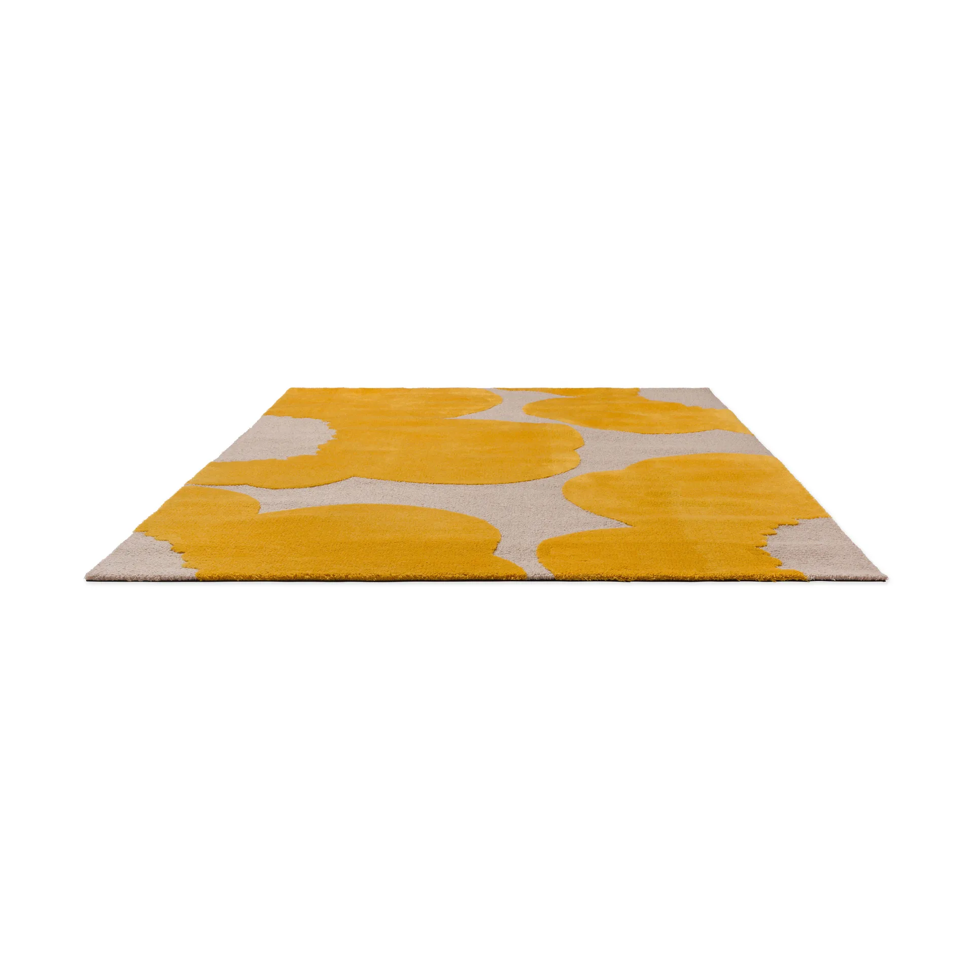 Tapis en laine Iso Unikko, Yellow, 140x200 cm Marimekko