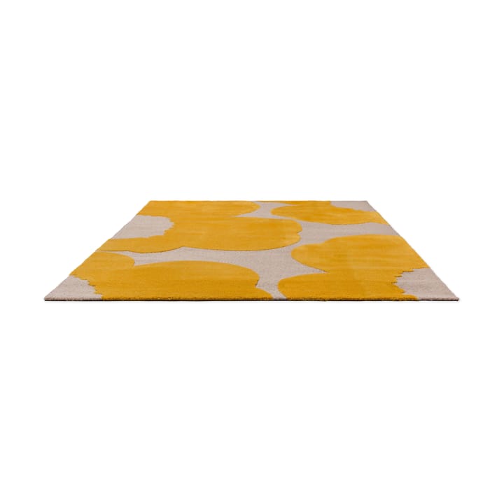 Tapis en laine Iso Unikko - Yellow, 170x240 cm - Marimekko