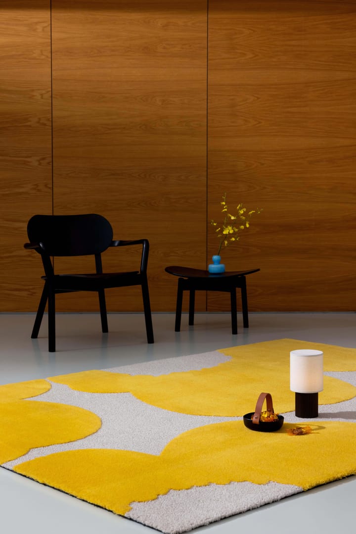 Tapis en laine Iso Unikko - Yellow, 170x240 cm - Marimekko