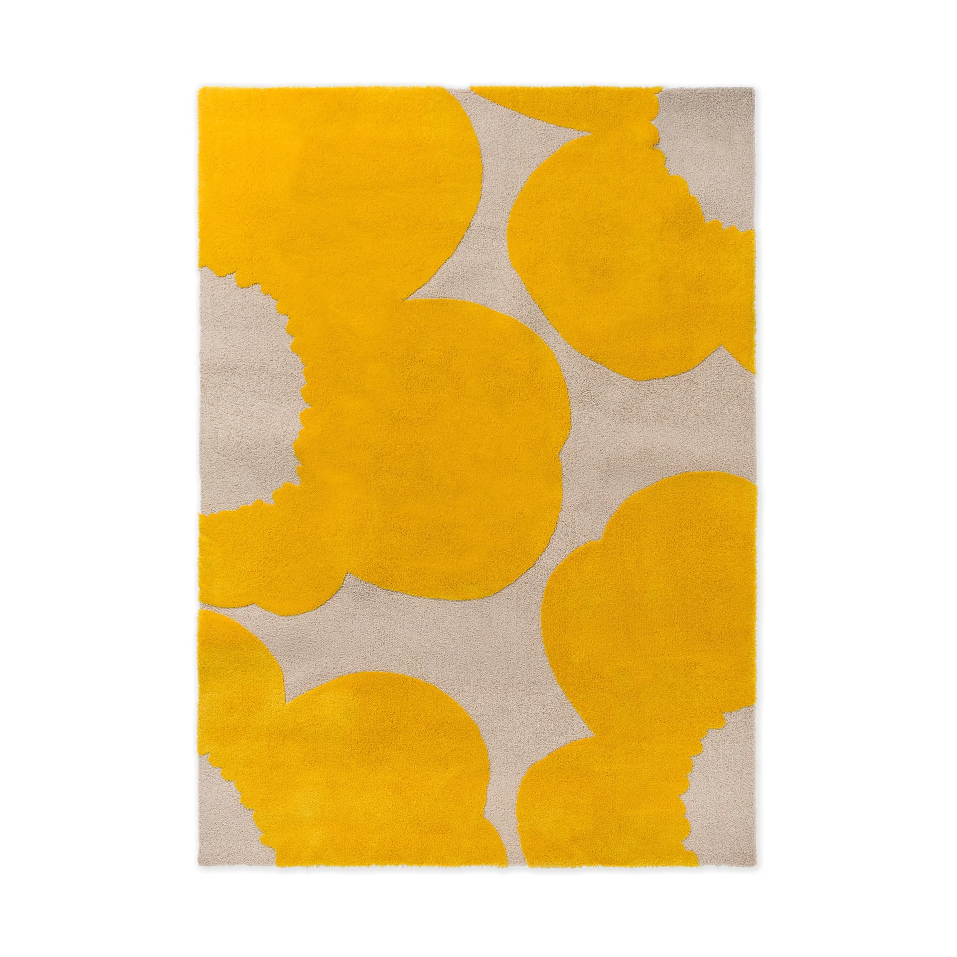Tapis en laine Iso Unikko, Yellow, 250x350 cm Marimekko