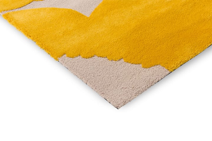 Tapis en laine Iso Unikko, Yellow, 250x350 cm Marimekko