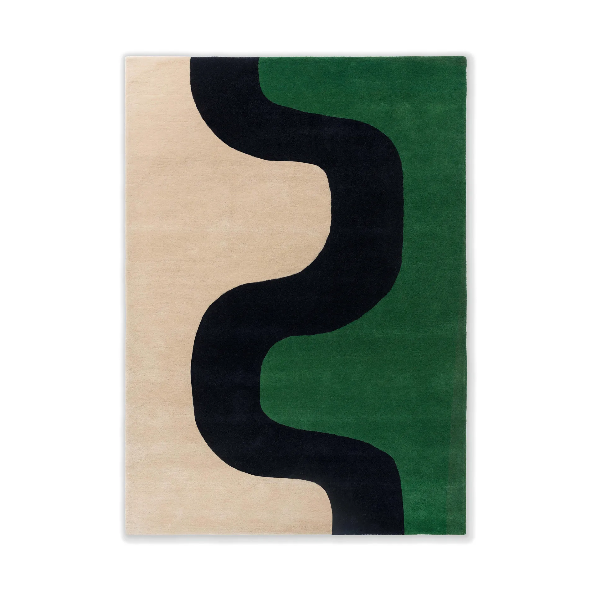 Tapis en laine Seireeni, Green, 140x200 cm Marimekko