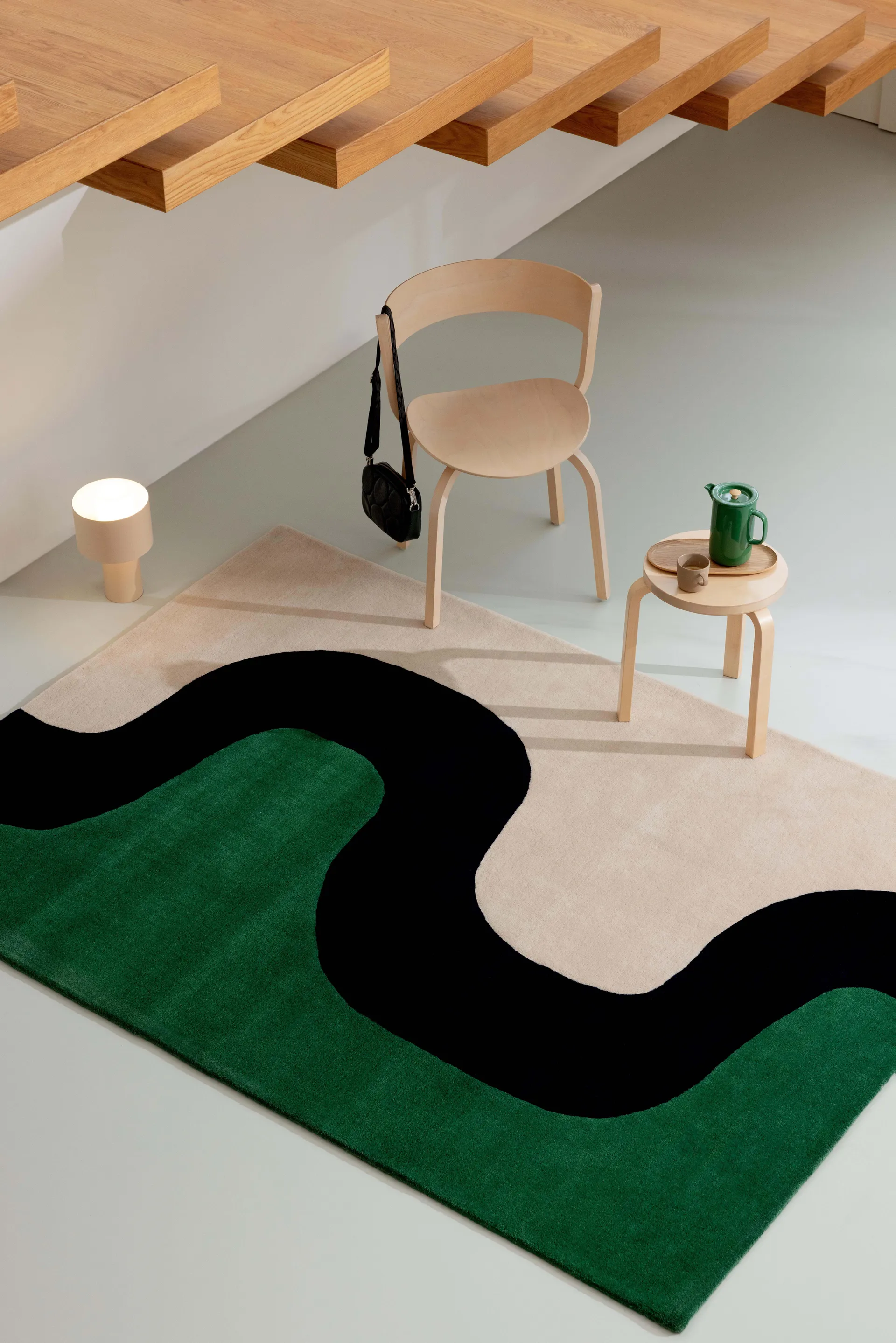 Tapis en laine Seireeni, Green, 250x350 cm Marimekko