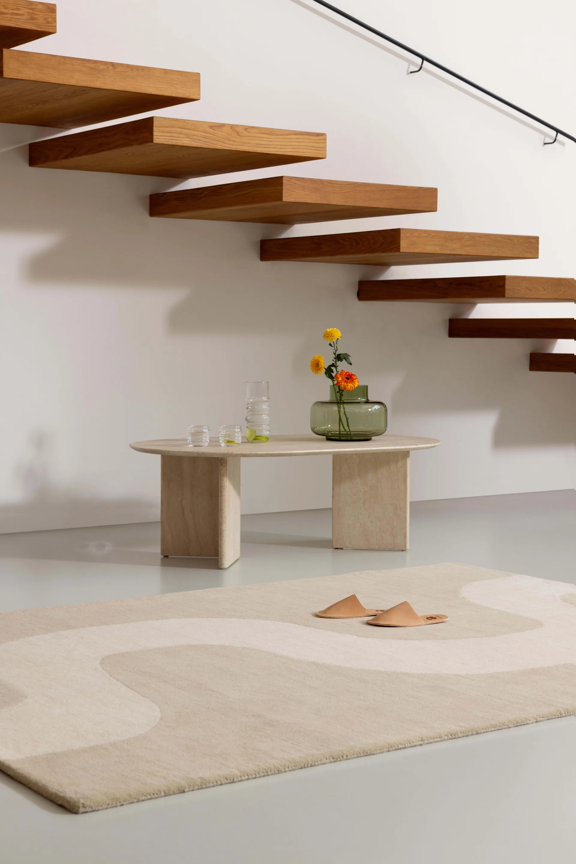 Tapis en laine Seireeni, Warm Beige, 200x280 cm Marimekko