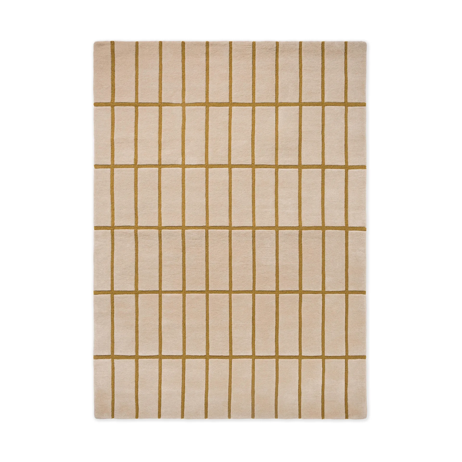 Tapis en laine Tiiliskivi, Bronze Yellow, 140x200 cm Marimekko