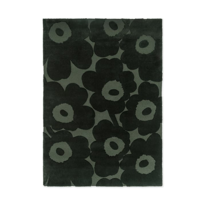 Tapis en laine Unikko - Dark Green, 140x200 cm - Marimekko