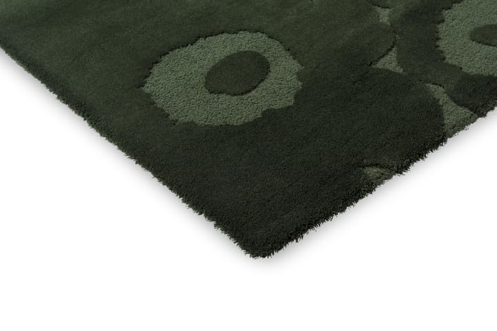 Tapis en laine Unikko - Dark Green, 140x200 cm - Marimekko