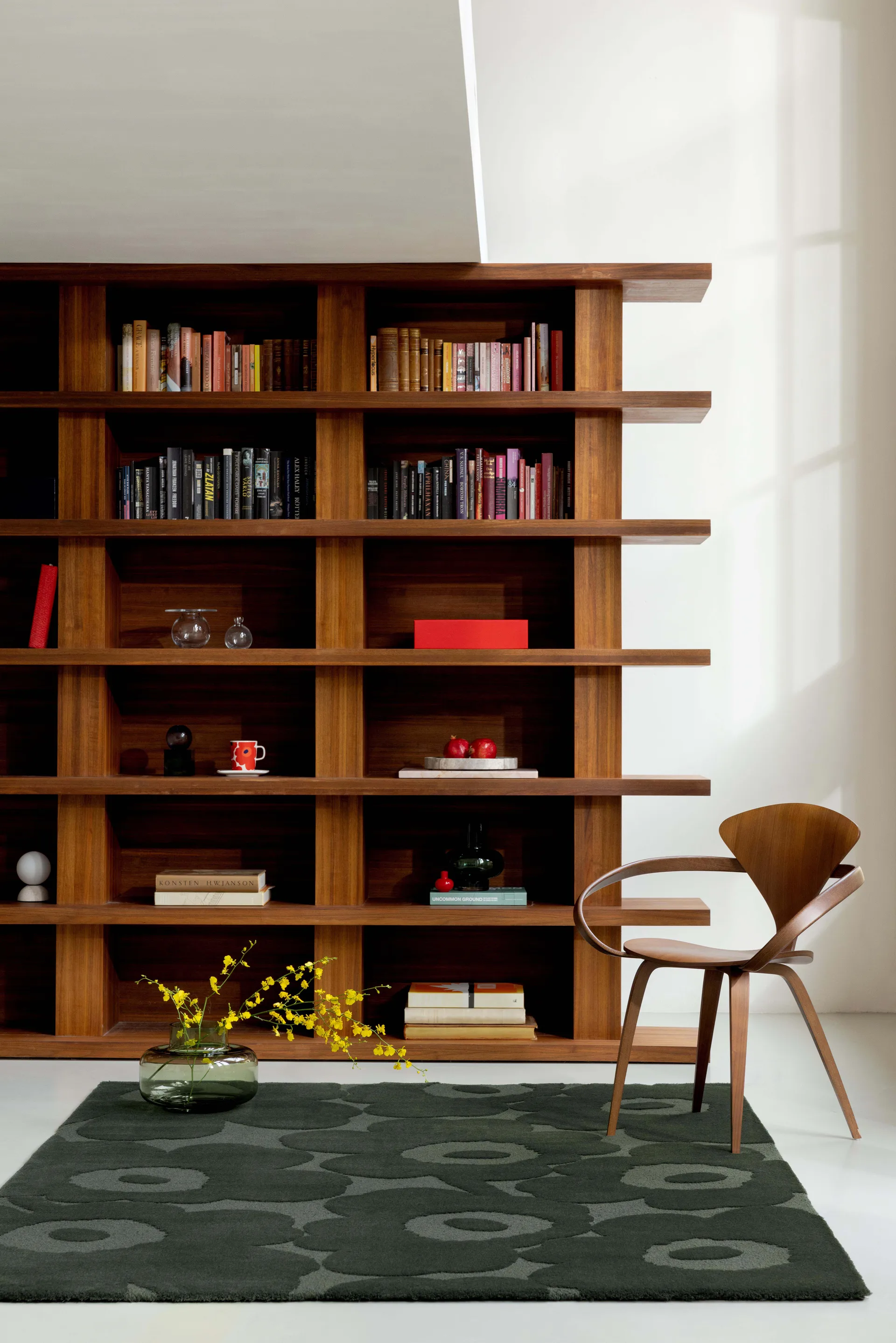 Tapis en laine Unikko, Dark Green, 170x240 cm Marimekko