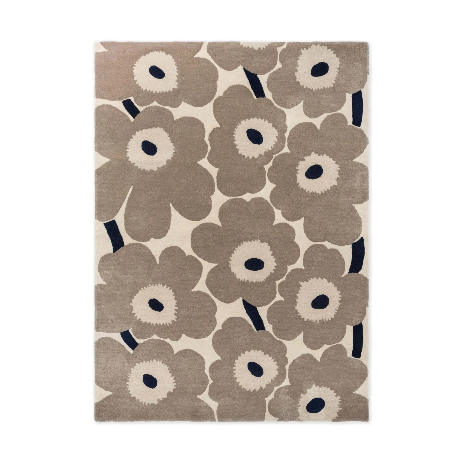 Tapis en laine Unikko, Greige, 250x350 cm Marimekko