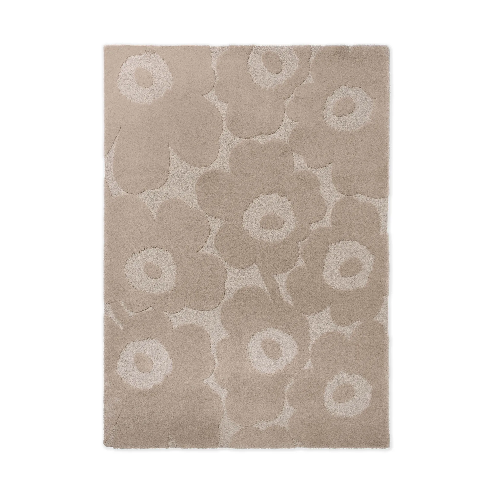 Tapis en laine Unikko, Light Beige, 140x200 cm Marimekko