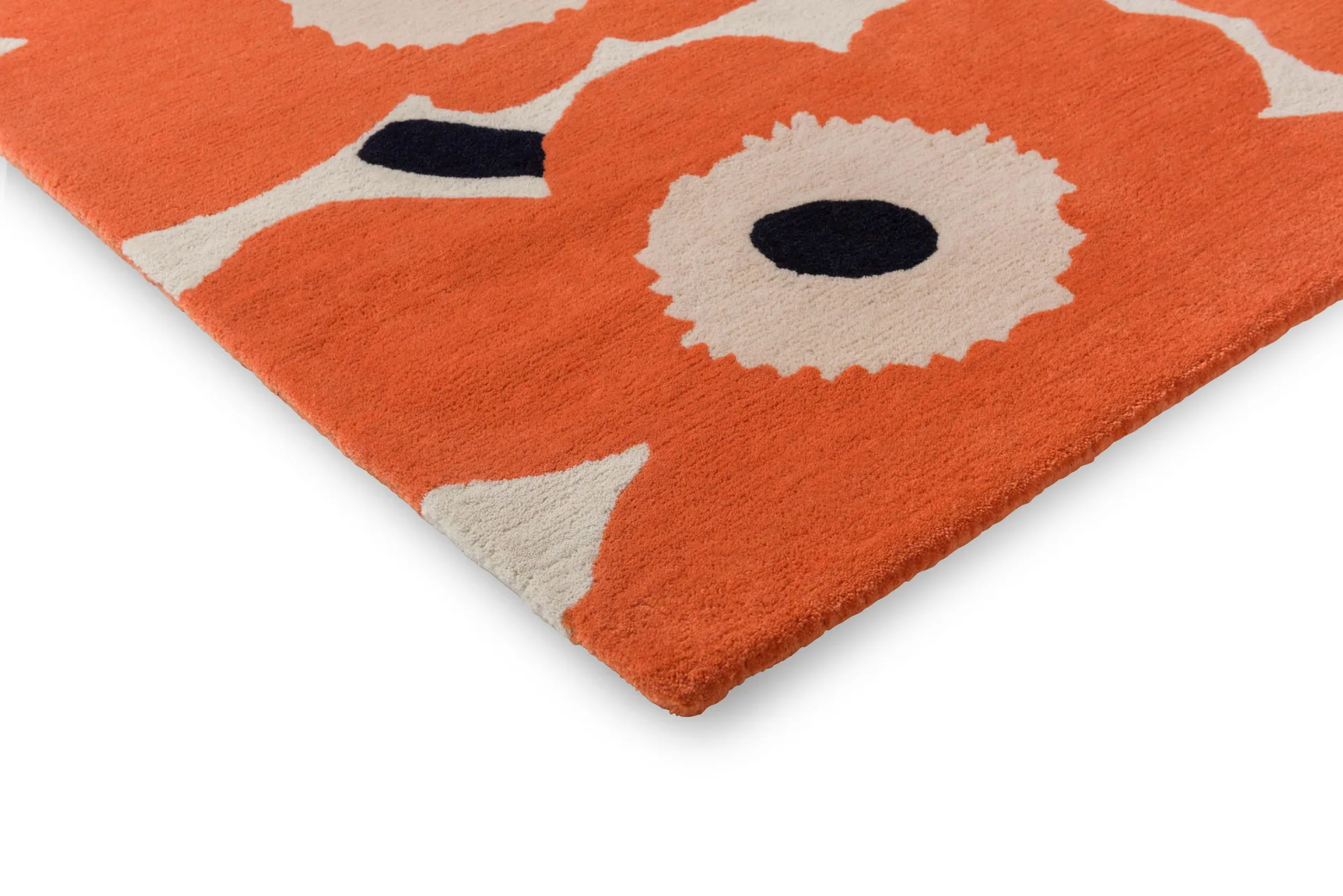 Tapis en laine Unikko, Orange Red, 250x350 cm Marimekko