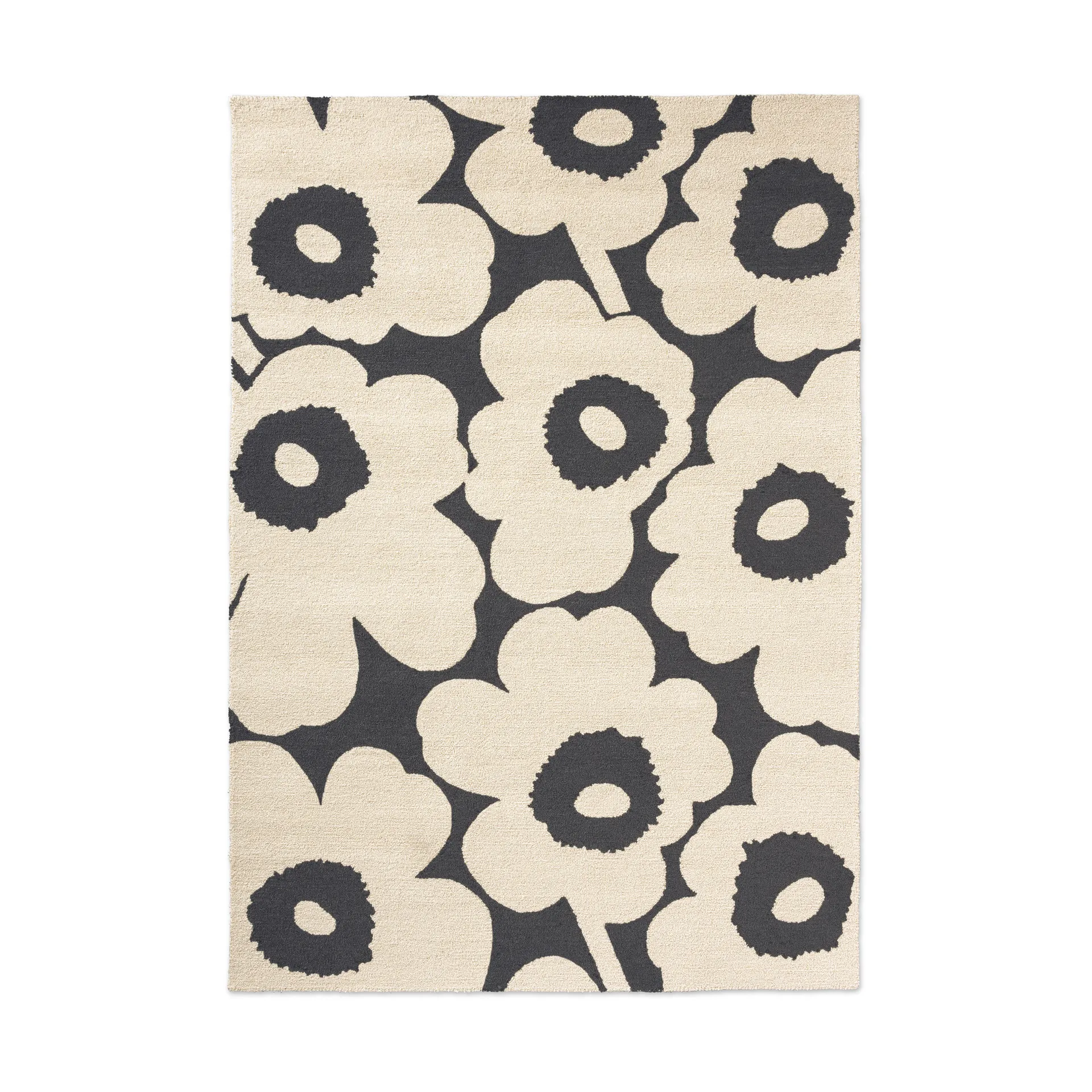 Tapis Unikko outdoor, Charcoal-white, 160x230 cm Marimekko