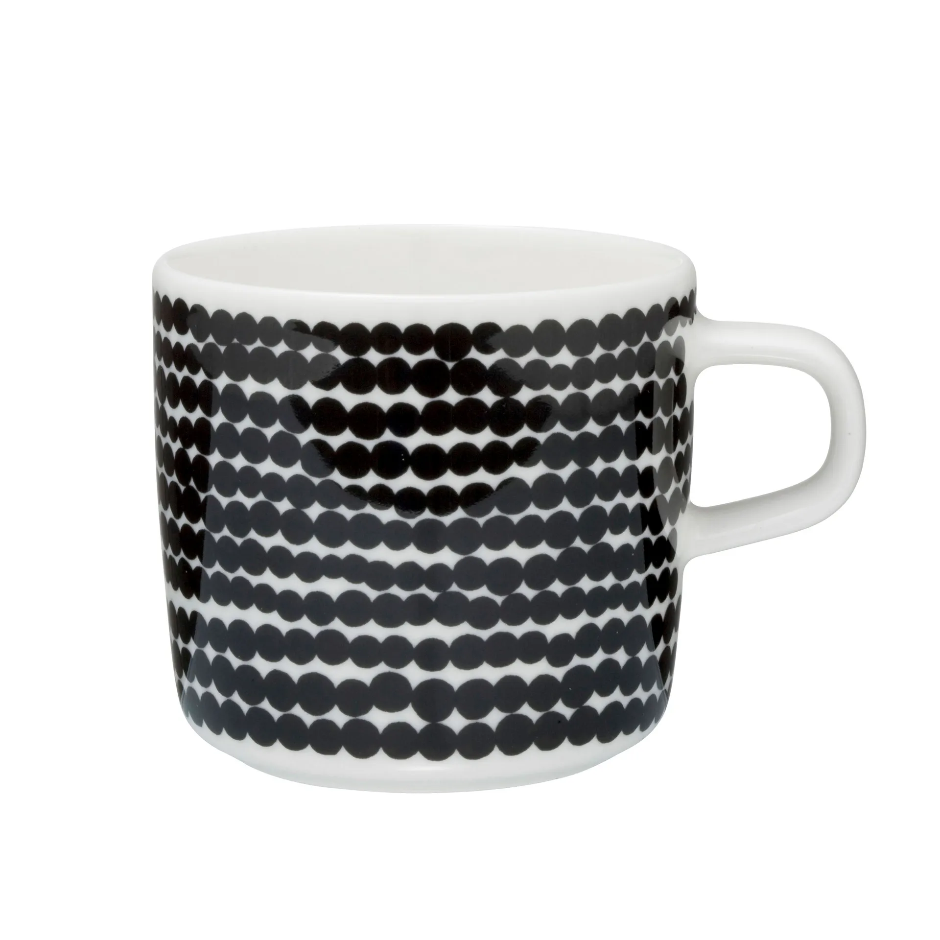 Tasse à café Räsymatto 20 cl, noir-blanc Marimekko