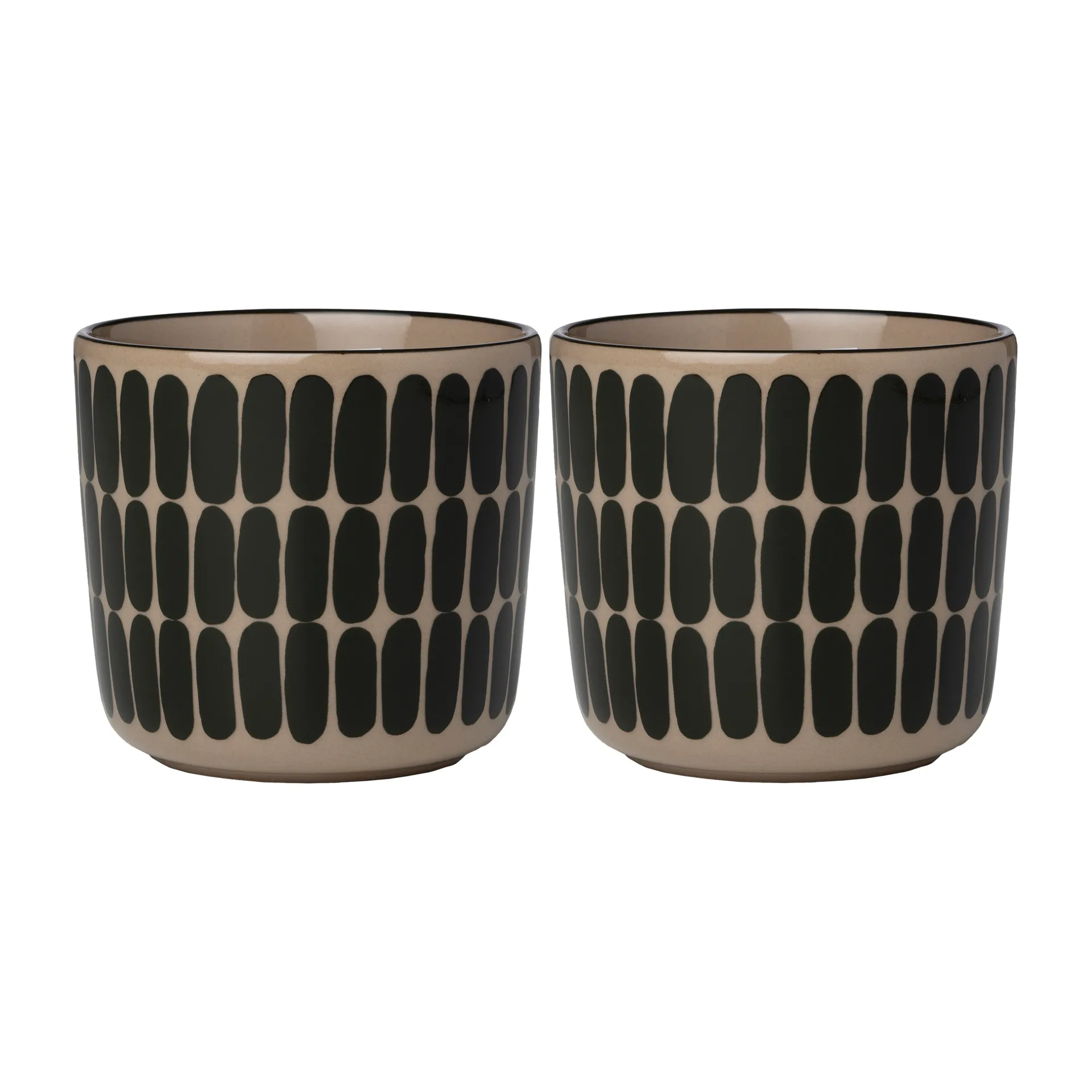 Tasse à café sans anse Alku 20 cl Lot de 2, Marron-vert Marimekko