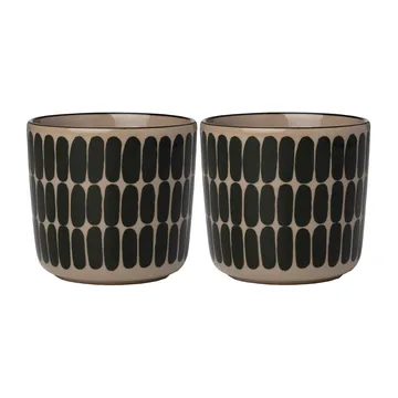 Tasse à café sans anse Alku 20 cl Lot de 2 - Marron-vert - Marimekko