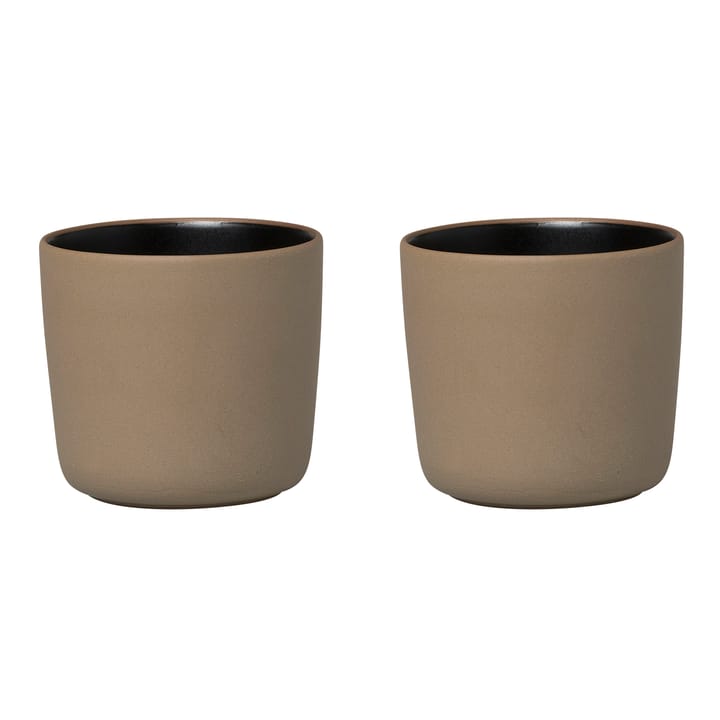Tasse à café sans anse Oiva 20cl Lot de 2, Marron-noir Marimekko