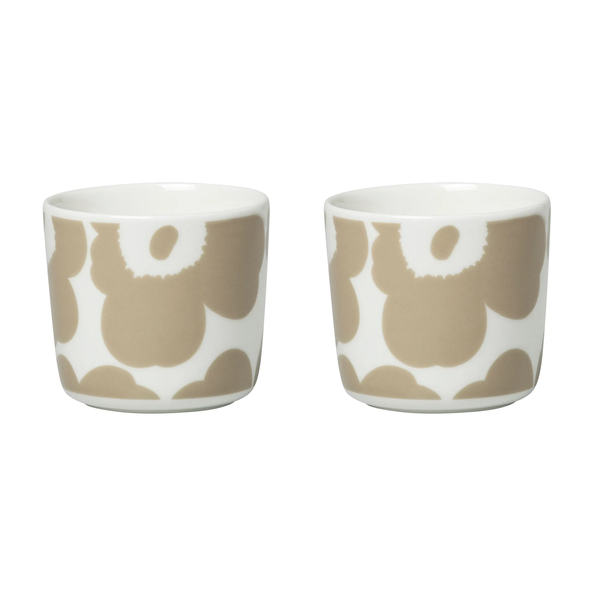 Tasse à café sans anse Unikko 20cl Lot de 2, Blanc-beige Marimekko