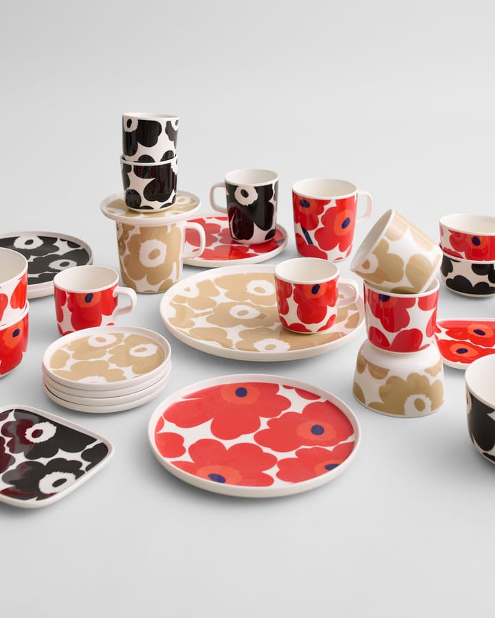 Tasse à café sans anse Unikko 20cl Lot de 2, Blanc-beige Marimekko