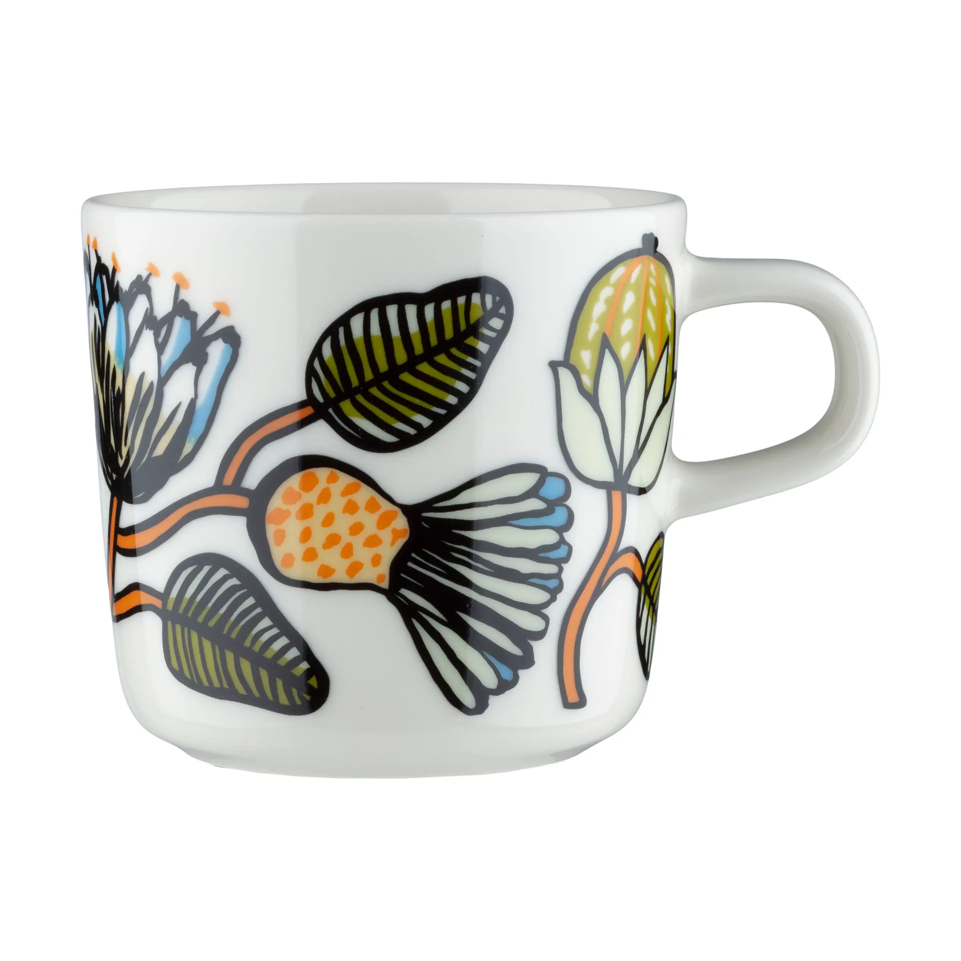 Tasse à café Tiara 20 cl, White-warm orange-green Marimekko
