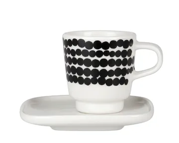 Tasse à expresso Räsymatto - noir-blanc - Marimekko